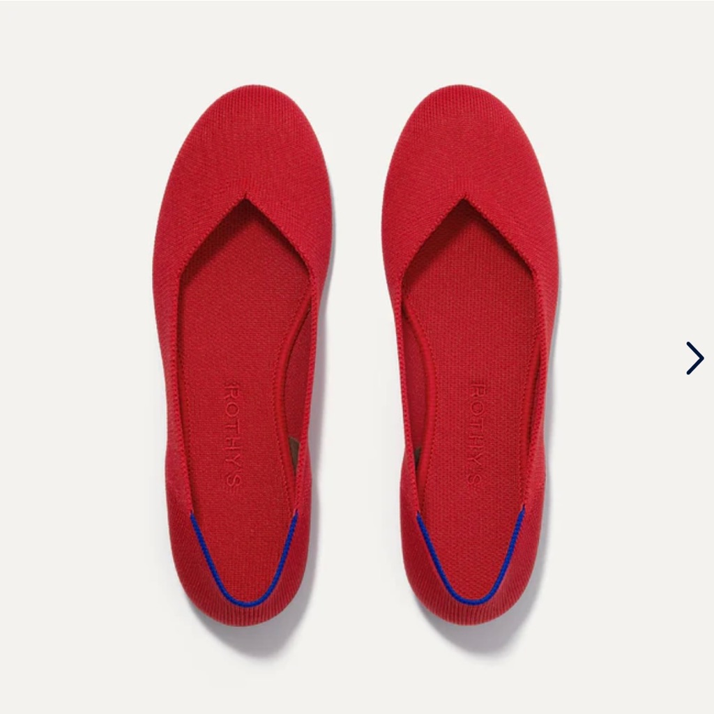 Rothy’s Red Rounded Toe Flat